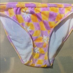 Colorful Checkered Kids Bikini Bottom